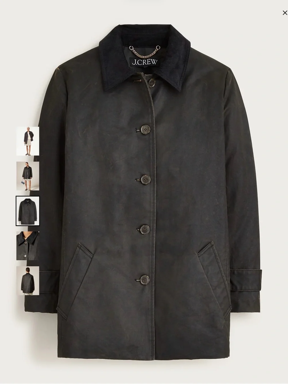 J. Crew Coated Barn Jacket NWT Sz Large